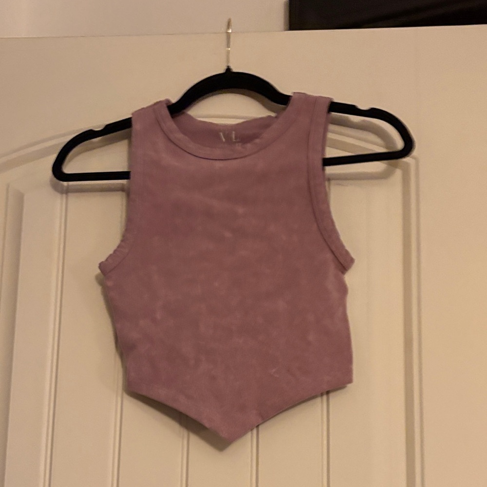 Purple Sleeveless Crop Top